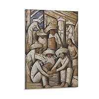 The Pottery Factory Poster Mexican Art Poster Canvas Painting Wall Art Poster for Bedroom Living Room Decor 16x24inch(40x60cm) Frame-style