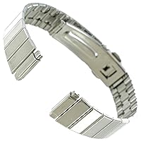 11-14mm Speidel Center Clasp Stainless Steel Silver Tone Watch Band 1855/00