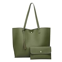 Tote Bags Vegan Leather Purses and Handbags for Women Top Handle Ladies Shoulder Bags with Purse