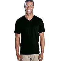 LAT Unisex 60% Cotton 40% Polyester Fine Jersey Short Sleeve Tee V-Neck T-Shirt (6907)