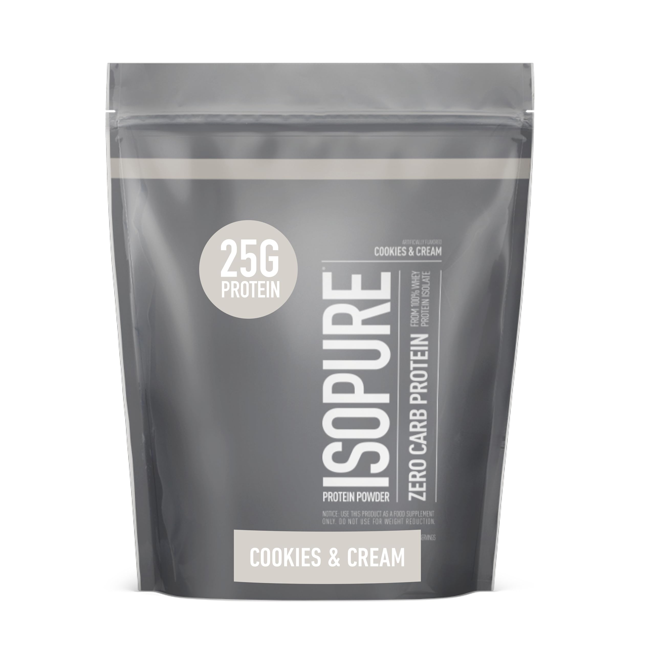 Isopure Creamy Vanilla Whey Isolate Protein Powder with Vitamin C & Zinc for Immune Support & Protein Powder, Zero Carb Whey Isolate, Gluten Free
