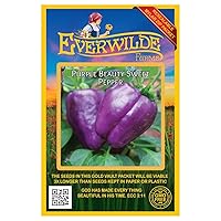 25 Purple Beauty Sweet Pepper Seeds - Gold Vault Jumbo Seed Packet
