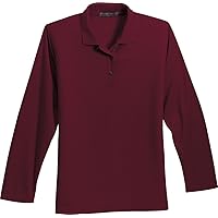 Port Authority-Ladies Silk Touch Long Sleeve Sport Shirt. L500LS-Royal ...