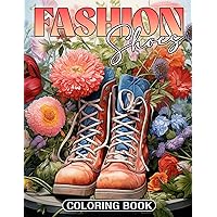 Fashion Shoes Coloring Book: Beautiful Footwear Coloring Pages with Iconic Western Footwear, Wild West Spirit Illustrations for Kids, Teens, Adults Relaxation