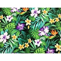 Tropical 100% Cotton Hawaiian Print Fabric Sold by The Yard