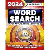Handcrafted Word Search, Perfect for Adults, Teens & Seniors, Large Print (100 Themed Puzzles): Relax, enjoy and boost your brain searching for ... Landmarks, Songs, Bands, Films and much more!