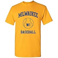 Classic Baseball Arch Basic Cotton T-Shirt