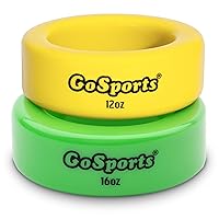 GoSports Baseball and Softball Bat Weights - 2 Pack Baseball Donuts - 16 oz & 12 oz