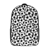 Football Soccer Ball 17 Inches Unisex Laptop Backpack Lightweight Shoulder Bag Travel Daypack