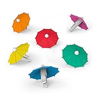 MY TAI Umbrella Drink Markers, Set of 6, Colorful Silicone Umbrellas to Keep Track of Your Drink, Ideal for Hostess Gifts, Beach Houses, Bachelorette Parties, and White Elephant Parties