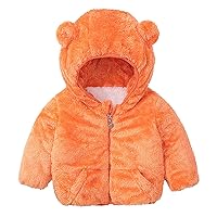 2t Winter Coat Girl Toddler Girls Winter Windproof Solid Bear Ears Hooded Coat With Pocket Running Jackets for