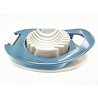 Egg Slicer Cutter Stainless-Steel Boiled - Kitchen Strawberry Hard with Wire (blue)