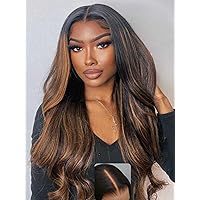 Nadula Bye Bye Knots Glueless Pre Everyting Wig Balayage Brown Body Wave 7x5 Pre Cut HD Lace Front Wigs Human Hair Pre Plucked Bleached Knots Ready to Go Highlight Ombre Wig 150% Density 24inch