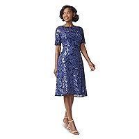 Adrianna Papell Women's Floral Embroidery Dress
