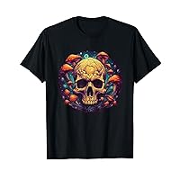 Outer Space Psychedelic Mushroom Skull T-Shirt