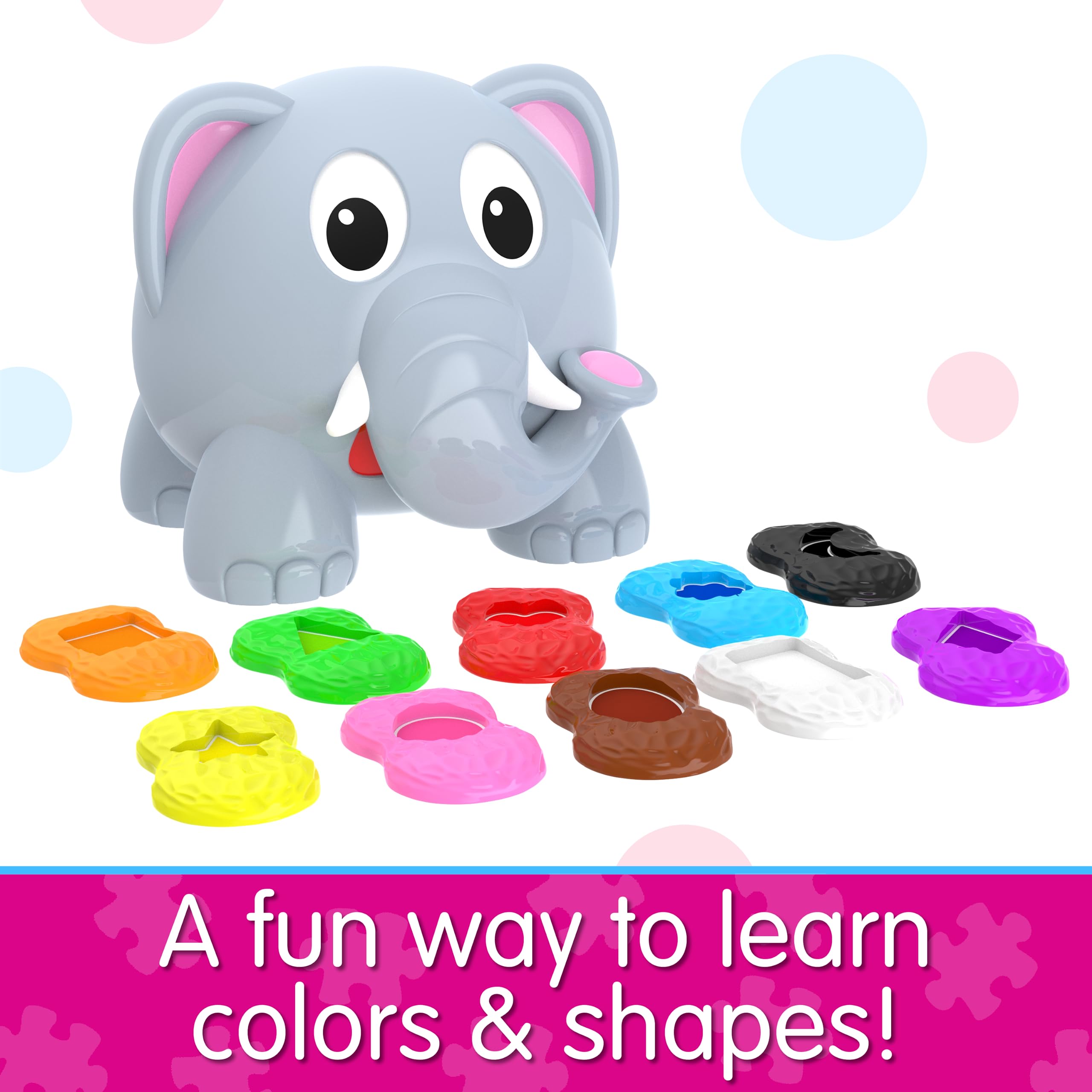 The Learning Journey: Learn with Me - Shapes Elephant - Color & Shapes Teaching First Learning Toys for Toddlers - Gifts for Boys & Girls Ages 2 Years and Up - Preschool Learning Toy