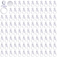 100 Pieces 2.75 Inch Baby Pacifier Baby Shower Plastic Pacifier for Baby Shower Pacifier, Gender Show Party Decoration DIY Baby Shower Birthday Party Gift (Clear)