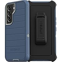 OtterBox Defender Case & Belt Clip/Stand for Samsung Galaxy S22 Plus (NOT S22/Ultra Models) Retail Packaging - Anti-Microbial - Fort Blue