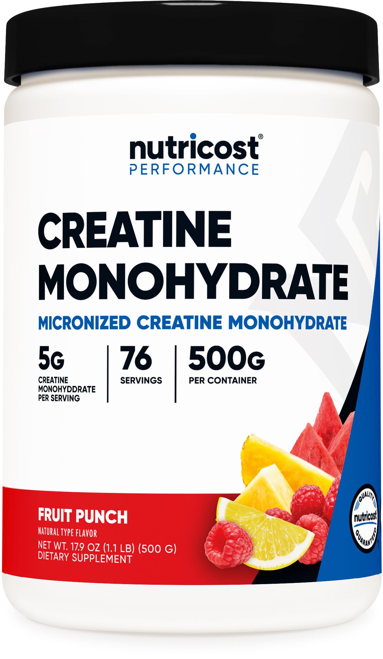 Nutricost Creatine Monohydrate Powder (Fruit Punch, 500 Gram)