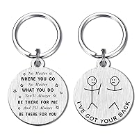 Friend Gifts for Women, Engraved Keychain Necklace for Birthday Wedding Anniversary Cute Thoughtful Presents