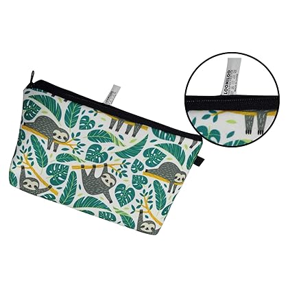 LOOMILOO Cosmetic Bag for Women, Adorable Roomy Makeup Bags Travel Water Resistant Toiletry Bag Accessories Organizer Sloth (Sloth 51476)