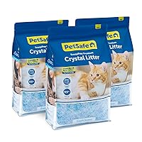 PetSafe ScoopFree Premium Fresh Crystal Litter, 3-Pack – Lightly Scented Litter – Superior Odor Control – Low Tracking for Less Mess – Lasts Up to 6 Months, 24 lbs Total (3 Pack of 8 lb Bags)