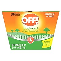 OFF! Scented Citronella Candle, Backyard Outdoor Candle, Burn Time up to 40 Hours, Provides Ambiance and a Gentle Glow for Outdoor Occasions, 18 oz (Pack of 6)