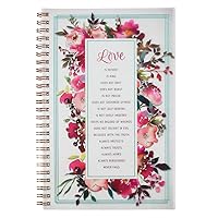 Christian Art Gifts Notebook Love Is Patient Kind I Corinthians 13:4-7 Bible Verse Inspirational Writing Notebook Gratitude Prayer Journal Flexible Cover 128 Ruled Pages w/Scripture, 6 x 8.5 Inches