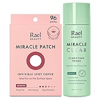 Rael Miracle Bundle - Invisible Spot Cover (96 Count), Miracle Clear Clarifying Toner (5.1 fl. oz)