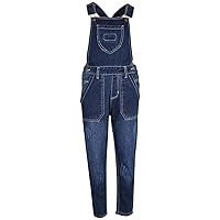 Girls Denim Dungaree Ripped Jeans Full Length Overall All in One Fashion Pinafore Jumpsuit Playsuits 5-13 Years