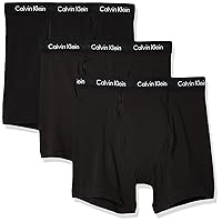Calvin Klein Men's 3-Pack Cotton Stretch Boxer Brief, Black, Small