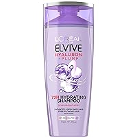 L’Oréal Paris Elvive Hyaluron Plump Hydrating Shampoo for Dehydrated, Dry Hair Infused with Hyaluronic Acid Care Complex, Paraben-Free, 12.6 Fl Oz