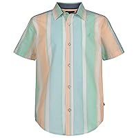 Nautica Boys' Short Sleeve Woven Button-Down Shirt
