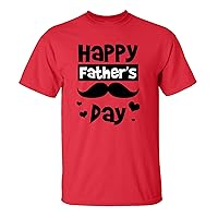 Father's Day Happy Father's Day Short Sleeve T-Shirt-Red-Large