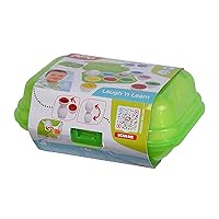 Simba 104010179 ABC Egg Shape Sorter, 6 Eggs with Colourful Shapes to Discover, Sort, Baby Toy, 7 cm, from 12 Months