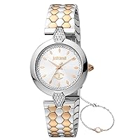 Just Cavalli JC1L194M0095Set Ladies Set, Silver/Rose Gold, bracelet