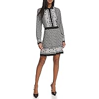 Karl Lagerfeld Paris Women's Mix Geo Printed Short Skirt