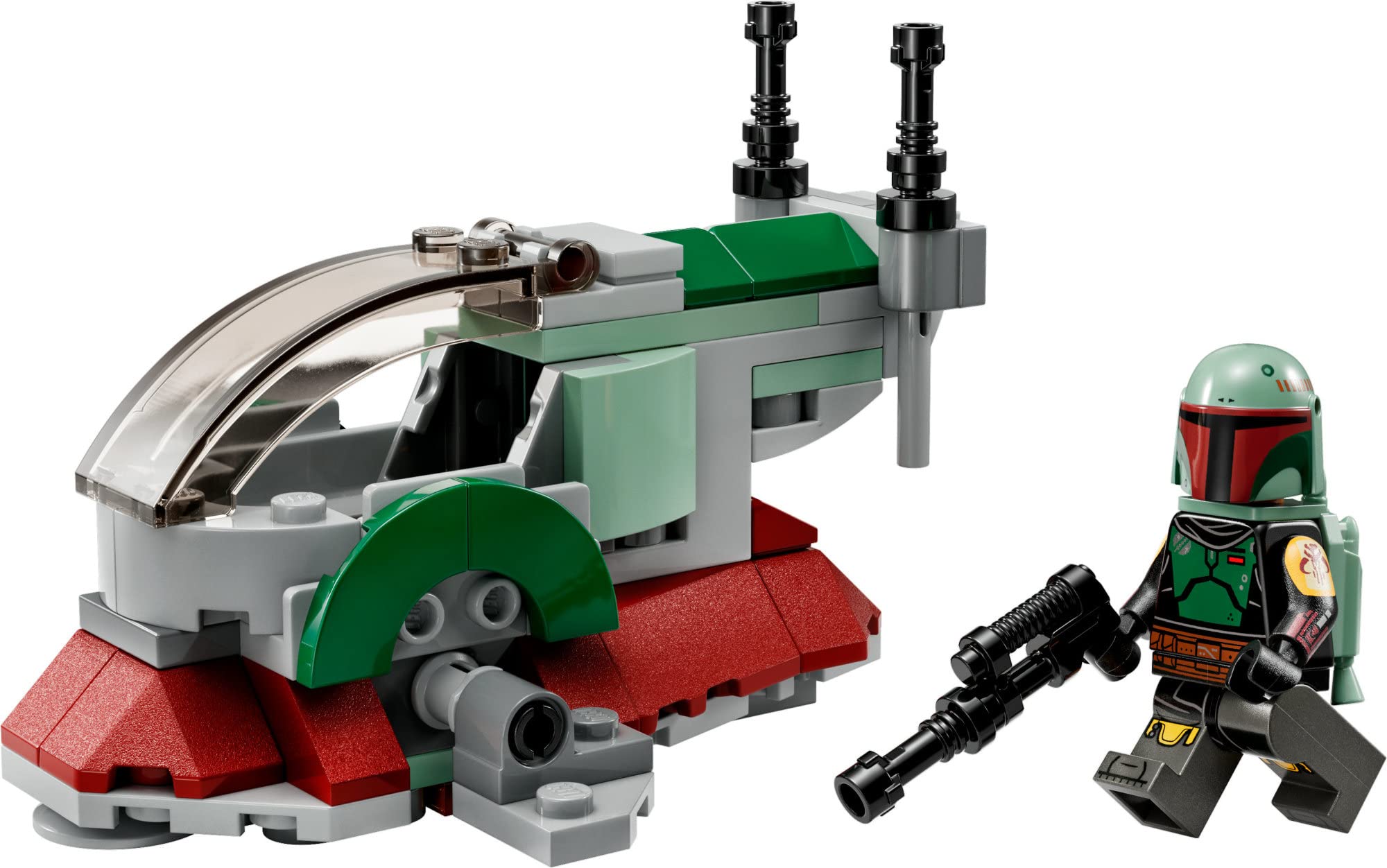 LEGO Star Wars Boba Fett's Starship Microfighter 75344, Building Toy Vehicle with Adjustable Wings and Flick Shooters, The Mandalorian Set for Kids