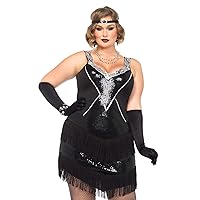 Women's Plus-Size 2 Piece Glamour Flapper Costume