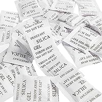 200Pc Silica Gel Packs, Transparent Desiccant, Desiccant Packets for Storage, Premium Desiccant Packs for Food, Electronics, Closet, Jewelry and Safe Storage