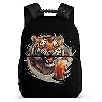 Tigers Beers 16 Inch Backpack Laptop Backpack Shoulder Bag Daypack with Adjustable Strap for Casual Travel