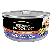 Purina Pro Plan Complete Essentials High Protein Cat Food Wet Turkey and Giblets Entree - (Pack of 24) 5.5 oz. Cans