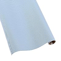 Caspari Oxford Stripe Gift Wrapping Paper in Blue & White - 30