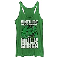 Marvel Classic Hulk Smash Pinch Women's Racerback Tank Top