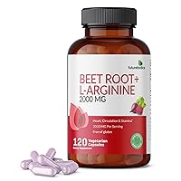 Futurebiotics Beet Root + L-Arginine 2000 MG, Non-GMO, 120 Vegetarian Capsules