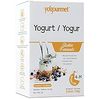 Yogurt Starter (6 Pack) - Make Yogurt at Home - Starter Culture - All Natural, Gluten Free, Kosher, Halal - 3 g Sachets