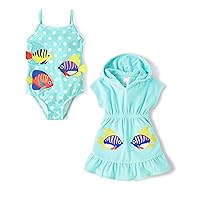Gymboree Girls Coverup and Swimwear, Matching Toddler Outfit