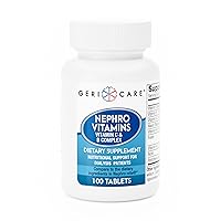 Nephro Vitamin C & B Complex Tablets, Nutritional Supplement 100 Count (Pack of 1)