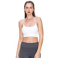 Women's Shelf Bras Padded Cami with Removable Pads, UPF 50+ (Made in USA)