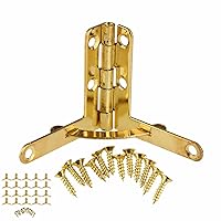 20pcs 90 Degrees Angle Support Spring Hinge for Small Jewelry, Wine Case, Watch Box, Wooden Lid with Vintage Color (Gold)